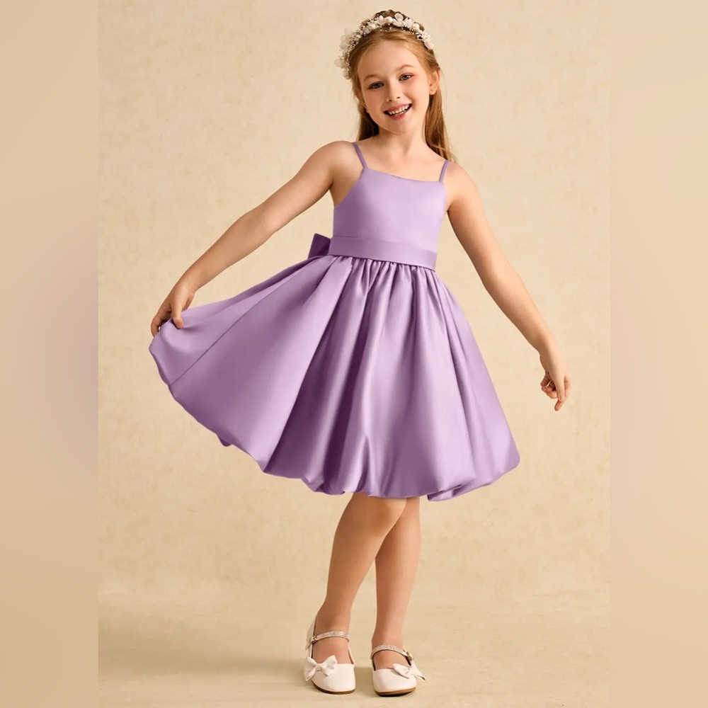 AZAZIE DAVINE - Wisteria A-Line Spaghetti Strap Matte Satin Dress